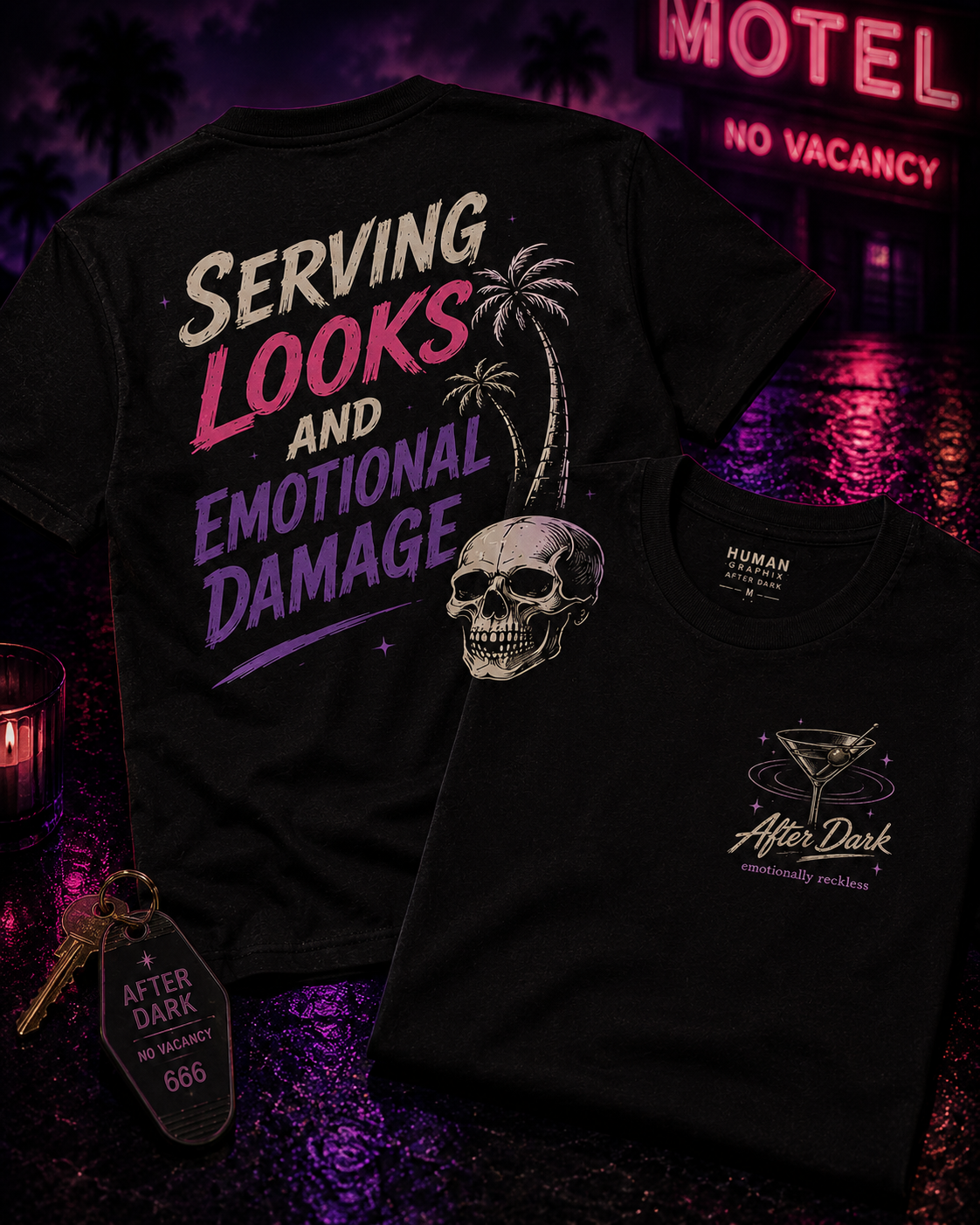 Serving Looks And Emotional Damage Tee